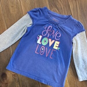 CIRCO GIRL'S 2T LOVE LOVE LOVE LONG SLEEVED SHIRT